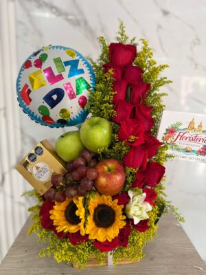 *.Arreglo frutal con ferreros #0160