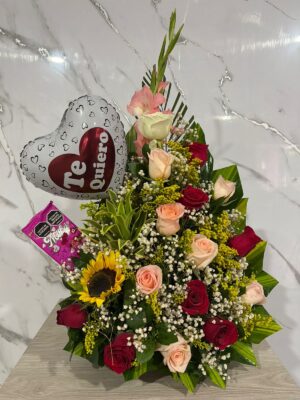 *.Arreglo Rosas Colores #0159