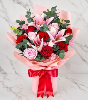 *.Bouquet Lirios y rosas #0168